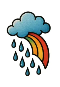 tattoovorlage-einer-wolke-mit-regentropfen-und-einem-regenbogen
