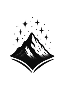 tattoovorlage-eines-berges-mit-funkelnden-sternen