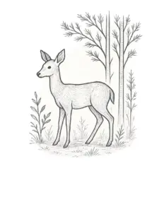 tattoovorlage-eines-rehs-in-der-natur