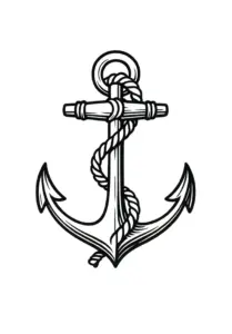 tattoovorlage-eines-traditionellen-ankers-mit-seil-und-knoten
