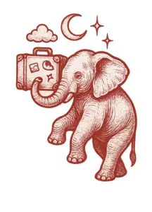 tattoovorlage-elefant-mit-koffer-und-traumwelten