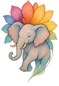 tattoovorlage-elefant-umgeben-von-bunten-blumen