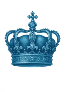 tattoovorlage-elegante-krone-in-blau