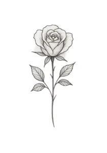 tattoovorlage-elegante-rose-mit-feinen-linien