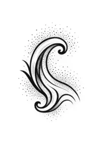 tattoovorlage-elegante-welle-mit-punkten-schwarz-weiss