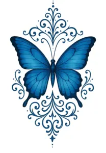 tattoovorlage-eleganter-blauer-schmetterling-mit-filigranem-design