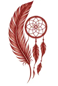 tattoovorlage-feder-mit-traumfaenger-harmonisch-spirituell