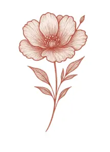 tattoovorlage-filigrane-blume-mit-zarten-bluetenblaettern