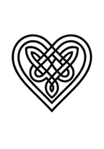 tattoovorlage-filigranes-herz-mit-keltischem-knotenmuster
