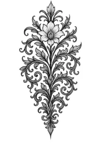 tattoovorlage-florales-ornament-blume-fuer-ruecken