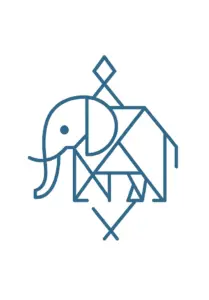 tattoovorlage-geometrischer-elefant-mit-minimalistischen-formen