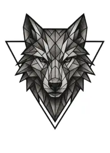 tattoovorlage-geometrischer-wolf-fuer-oberschenkel