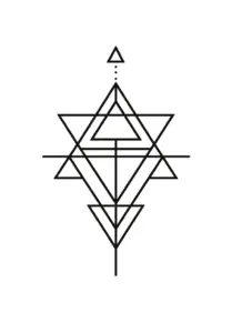 tattoovorlage-geometrisches-muster-mit-dreiecken-fuer-maenner