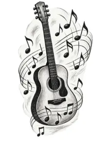 tattoovorlage-gitarre-und-noten-fuer-unterarm