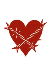 tattoovorlage-herz-mit-draht-umwickelt-nacken-hals