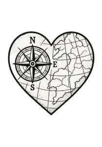 tattoovorlage-herz-mit-kompass-und-karte