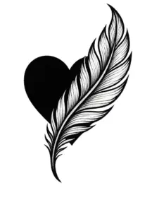 tattoovorlage-herz-von-einer-feder-umarmt