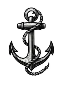 tattoovorlage-klassisches-ankerdesign-mit-seil