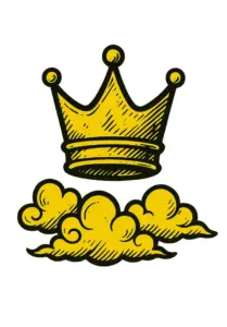 tattoovorlage-krone-auf-wolken-fuer-maenner