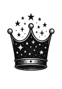 tattoovorlage-krone-mit-sternen-schwarz-weiss