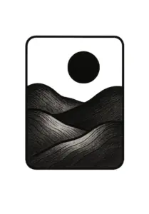 tattoovorlage-landschaft-huegel-sonne-oberschenkel-schwarz-weiss