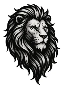 tattoovorlage-loewe-majestaetisches-portrait-fuer-oberarm-tattoo