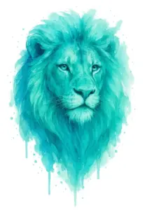 tattoovorlage-loewenportraet-aquarelltechnik