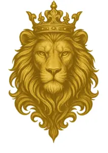 tattoovorlage-majestaetischer-loewe-mit-krone