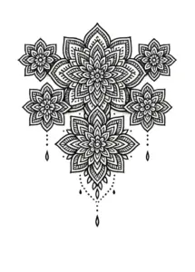 tattoovorlage-mandala-blueten-fuer-steissbein