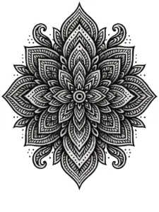 tattoovorlage-mandala-mit-komplexen-mustern-fuer-oberarm-tattoos