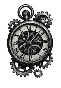 tattoovorlage-mechanische-uhr-mit-zahraedern