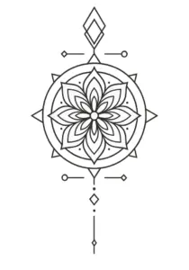 tattoovorlage-minimalistisches-mandala-mit-geometrischen-formen