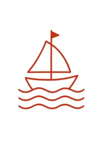 tattoovorlage-minimalistisches-segelschiff-auf-wellen