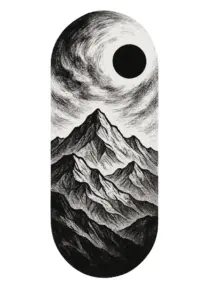 tattoovorlage-mit-bergen-und-himmel-in-schwarz-weiss