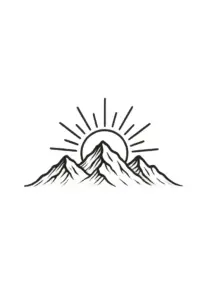 tattoovorlage-mit-berglandschaft-und-sonnenaufgang