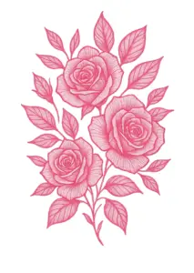 tattoovorlage-mit-drei-rosen-und-blaettern