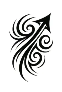 tattoovorlage-mit-dynamischem-pfeilmuster-geschwungene-linien
