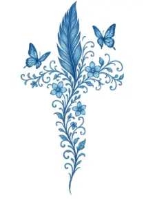 tattoovorlage-mit-feder-und-schmetterlingen-fuer-frauen