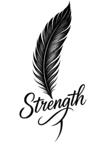 tattoovorlage-mit-feder-und-staerkewort