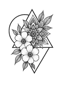 tattoovorlage-mit-floralen-elementen-und-mandala-muster