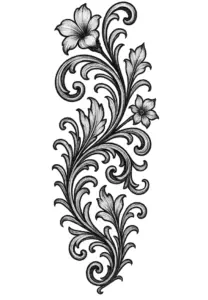 tattoovorlage-mit-floralen-ornamenten-fuer-wade-unterschenkel