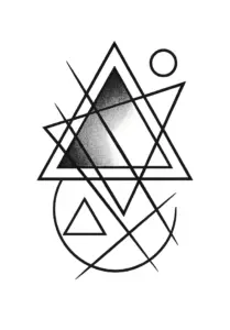tattoovorlage-mit-geometrischen-symbolen-und-formen