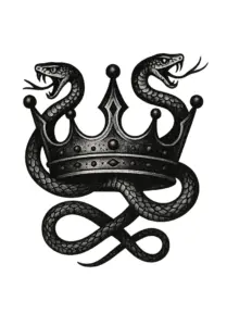 tattoovorlage-mit-krone-und-schlangenmotiv