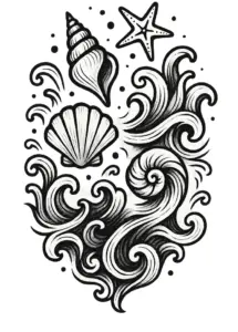 tattoovorlage-mit-maritimen-motiven-wellen-und-muscheln