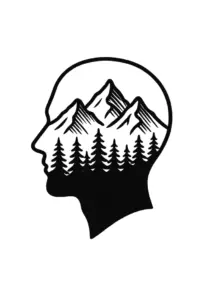 tattoovorlage-mit-minimalistischem-berg-waldmotiv