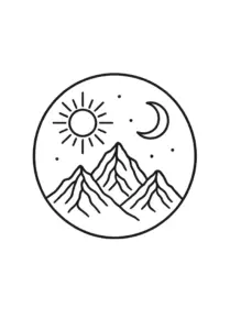 tattoovorlage-mit-minimalistischen-bergen-sonne-und-mond