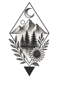 tattoovorlage-mit-naturmotiven-und-geometrischen-formen