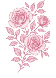 tattoovorlage-mit-rosen-und-blättern-für-oberarm