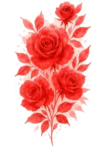 tattoovorlage-mit-roten-rosen-im-aquarellstil