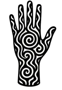 tattoovorlage-mit-spiralfoermigem-hand-tribal-muster